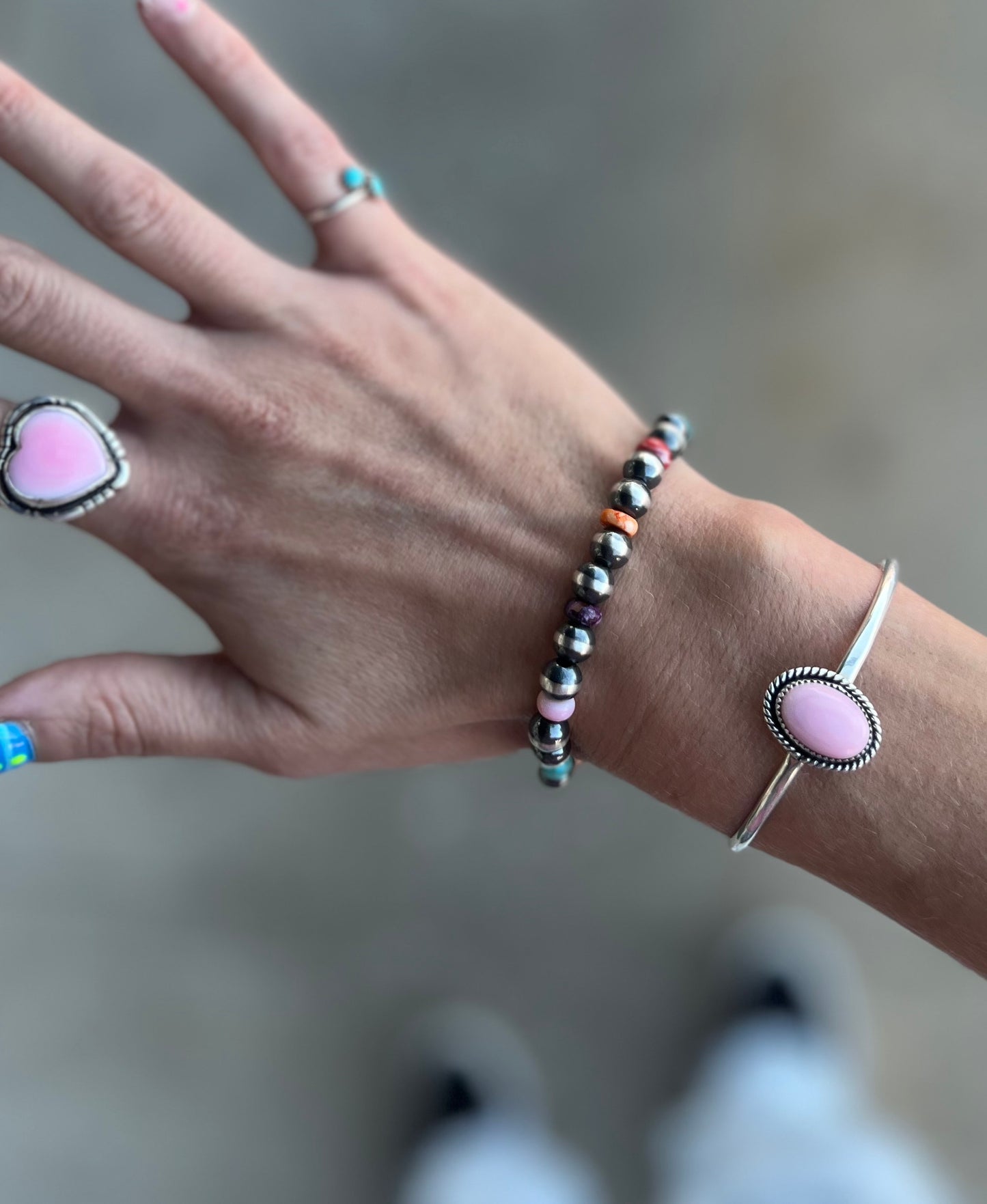 Multi Stone Navajo Pearl Bracelet