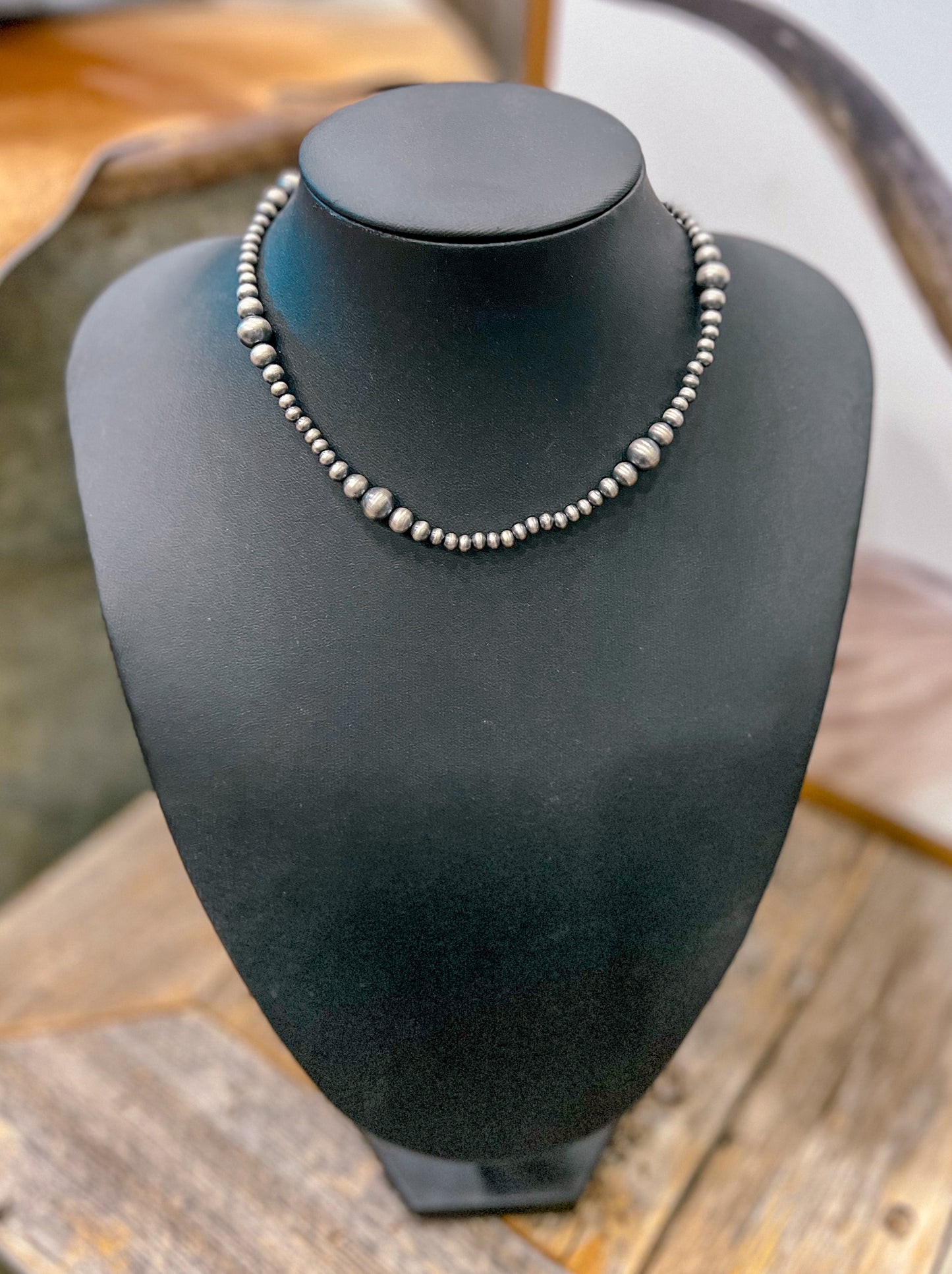 4-8MM 14” Graduated Sterling Silver Pearls