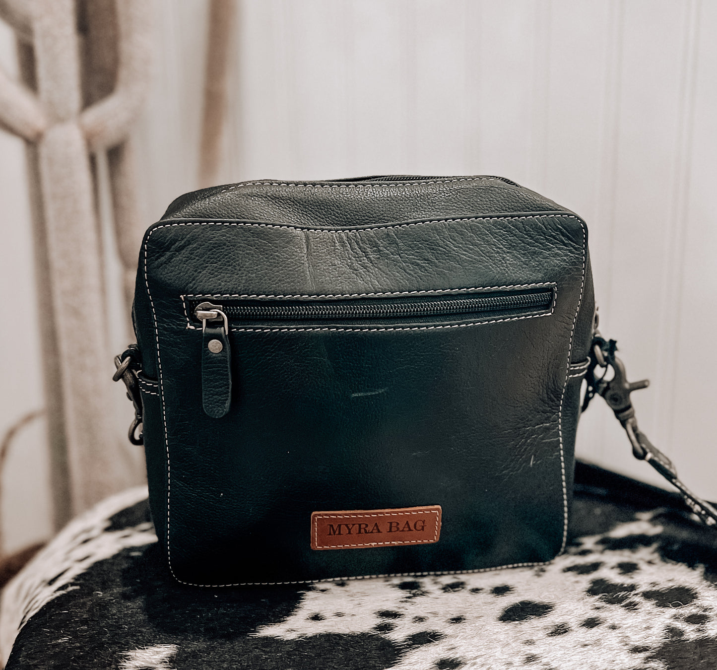 High Mesa Cowhide & Tooled Leather Purse