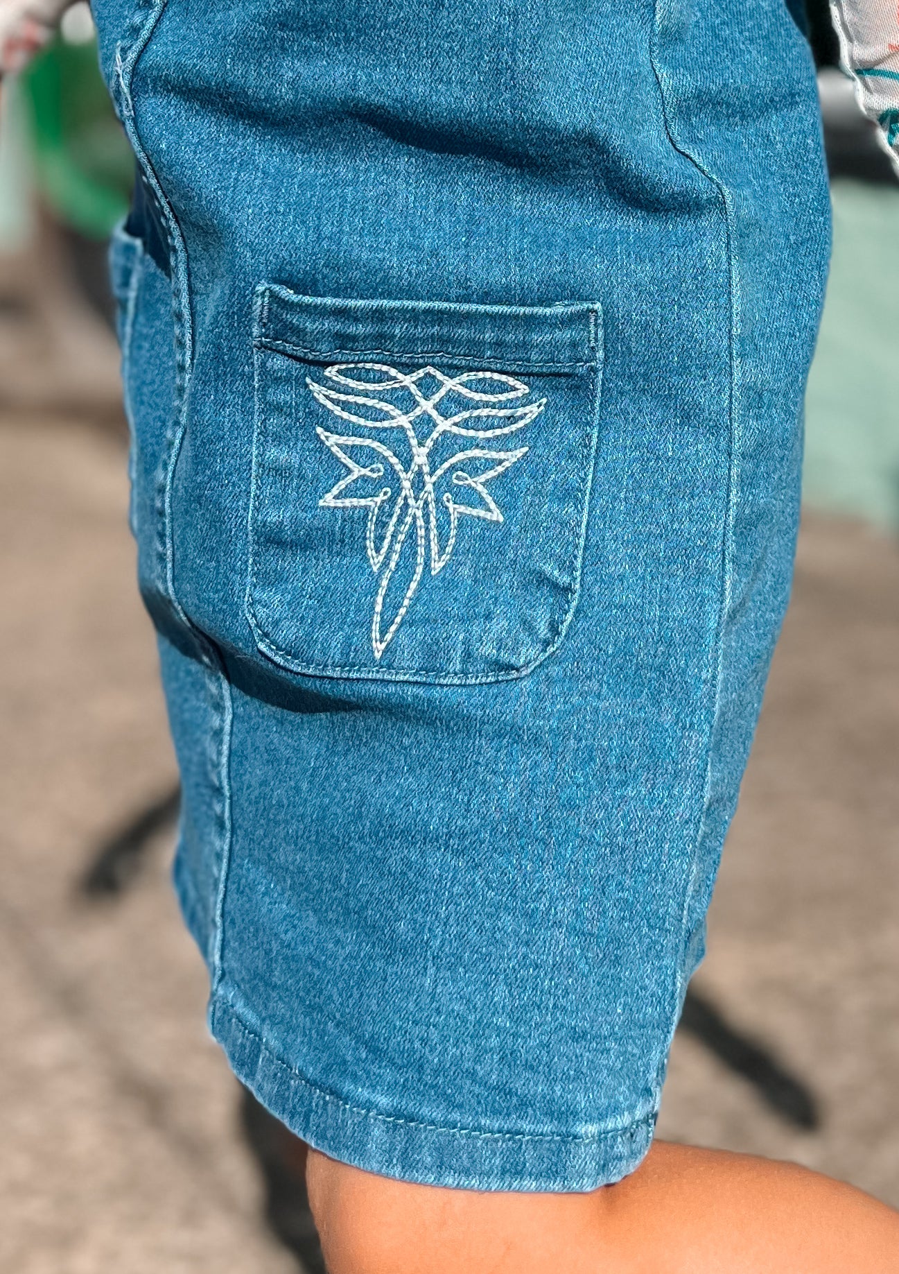 Girls Boot Stitch Denim Dress