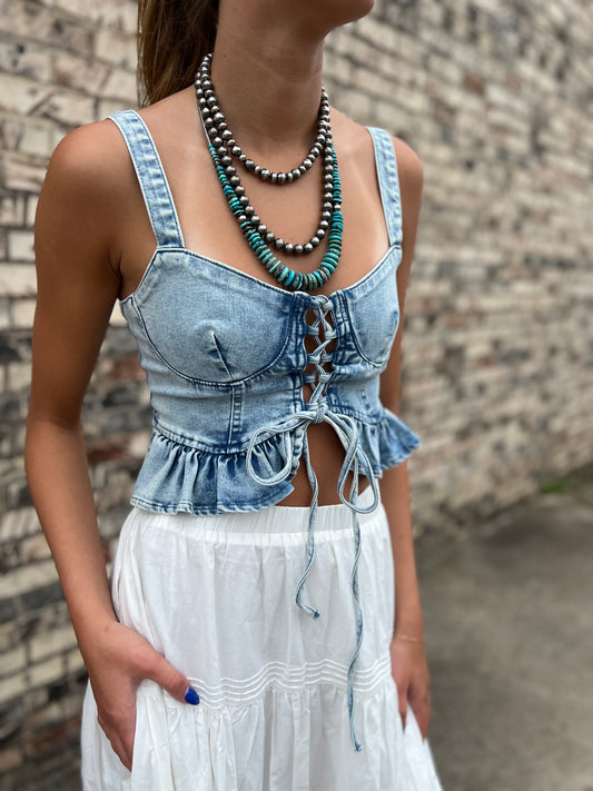 The Phoenix Denim Top