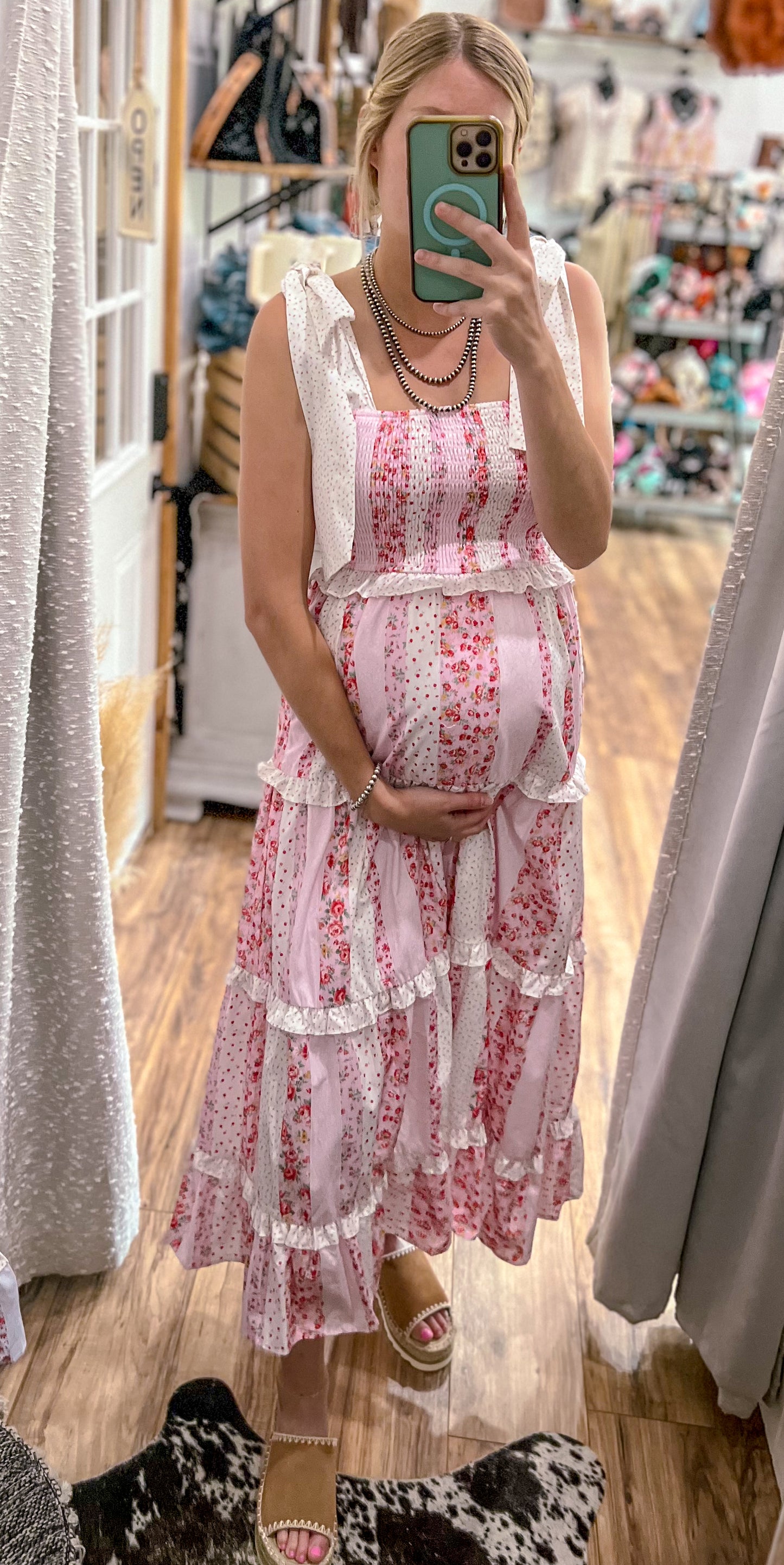 The Grace Floral Poplin Maxi *Pink