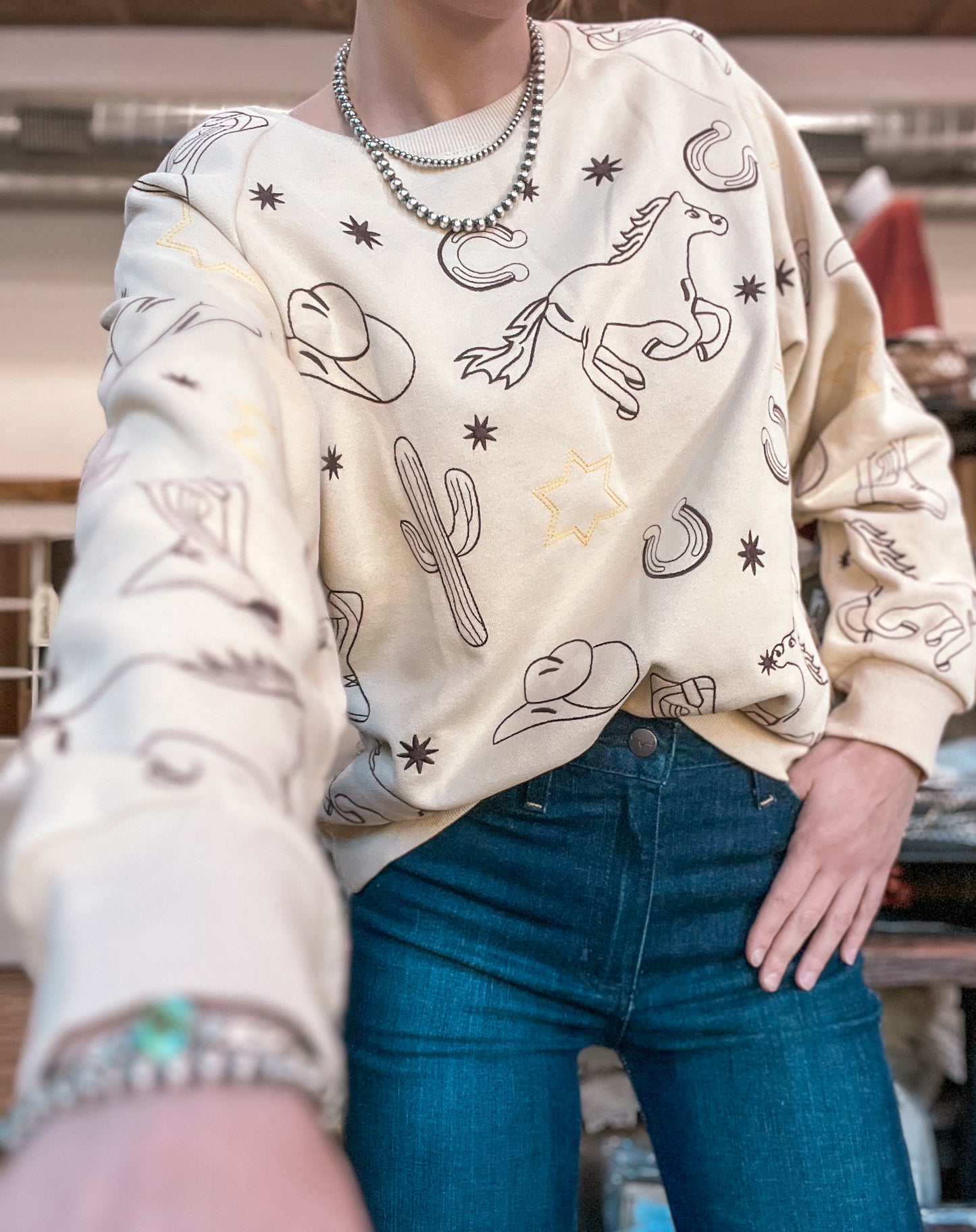 Maddie Embroidered Sweatshirt
