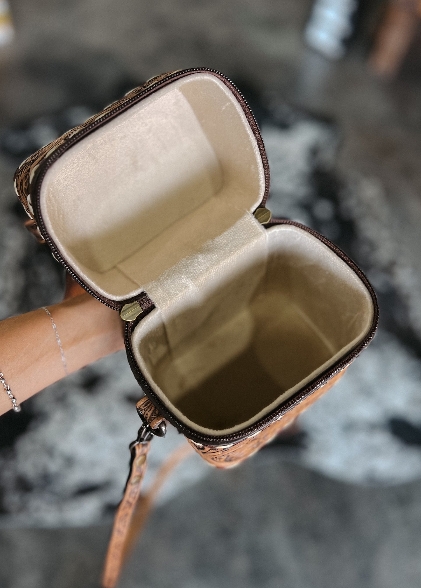 Tooled Leather Mini Purse/Crossbody