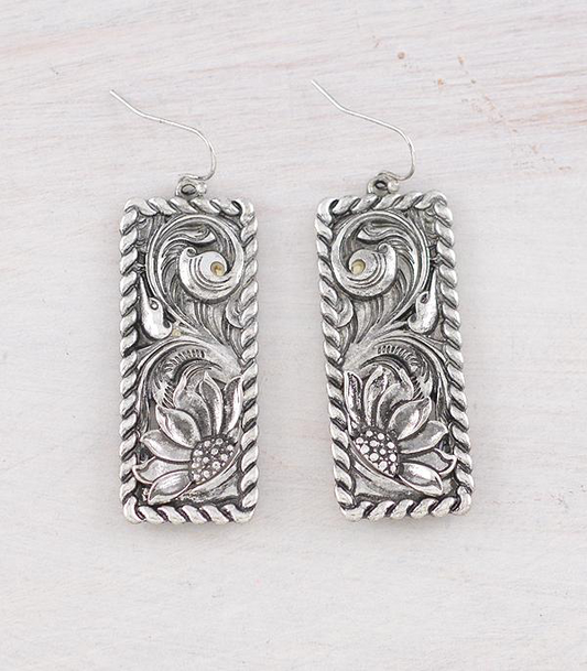 Western Tooled Earrings