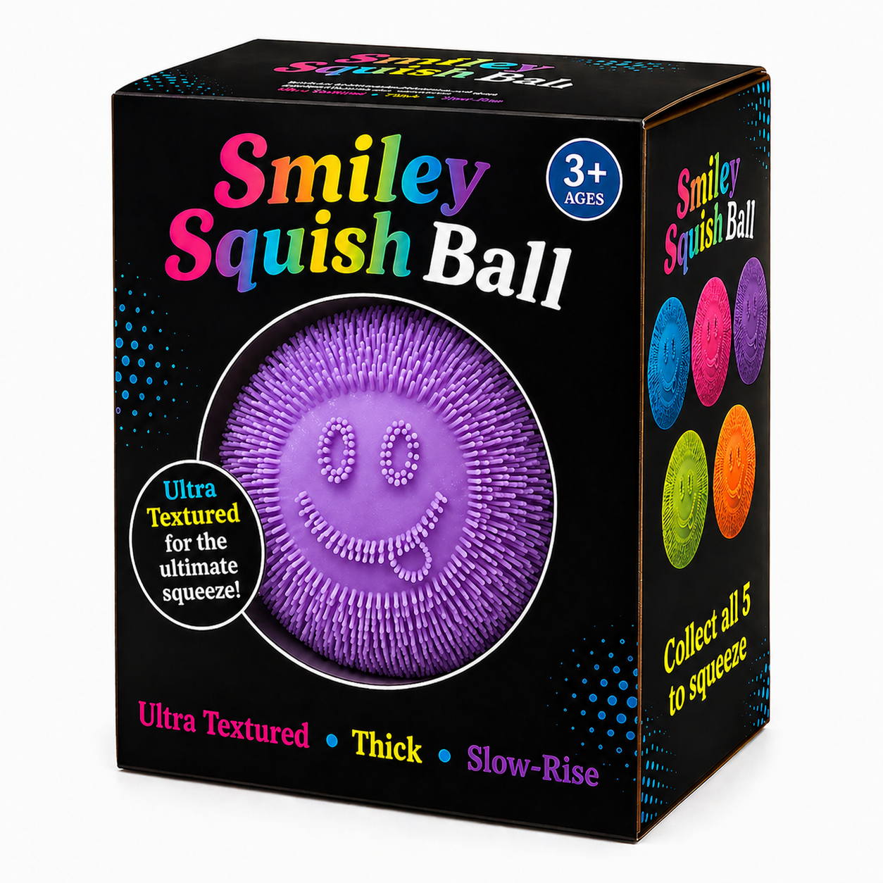 Smiley Squish Ball Textured Slow-Rise