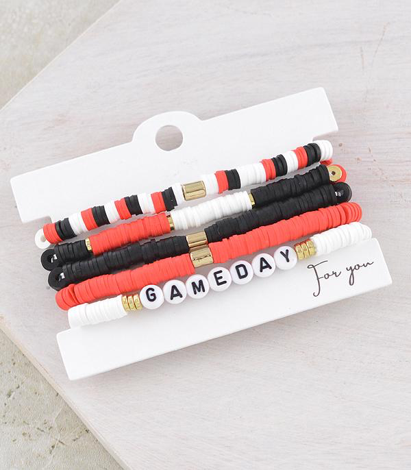 Game Day Beaded Bracelet Set 5PC