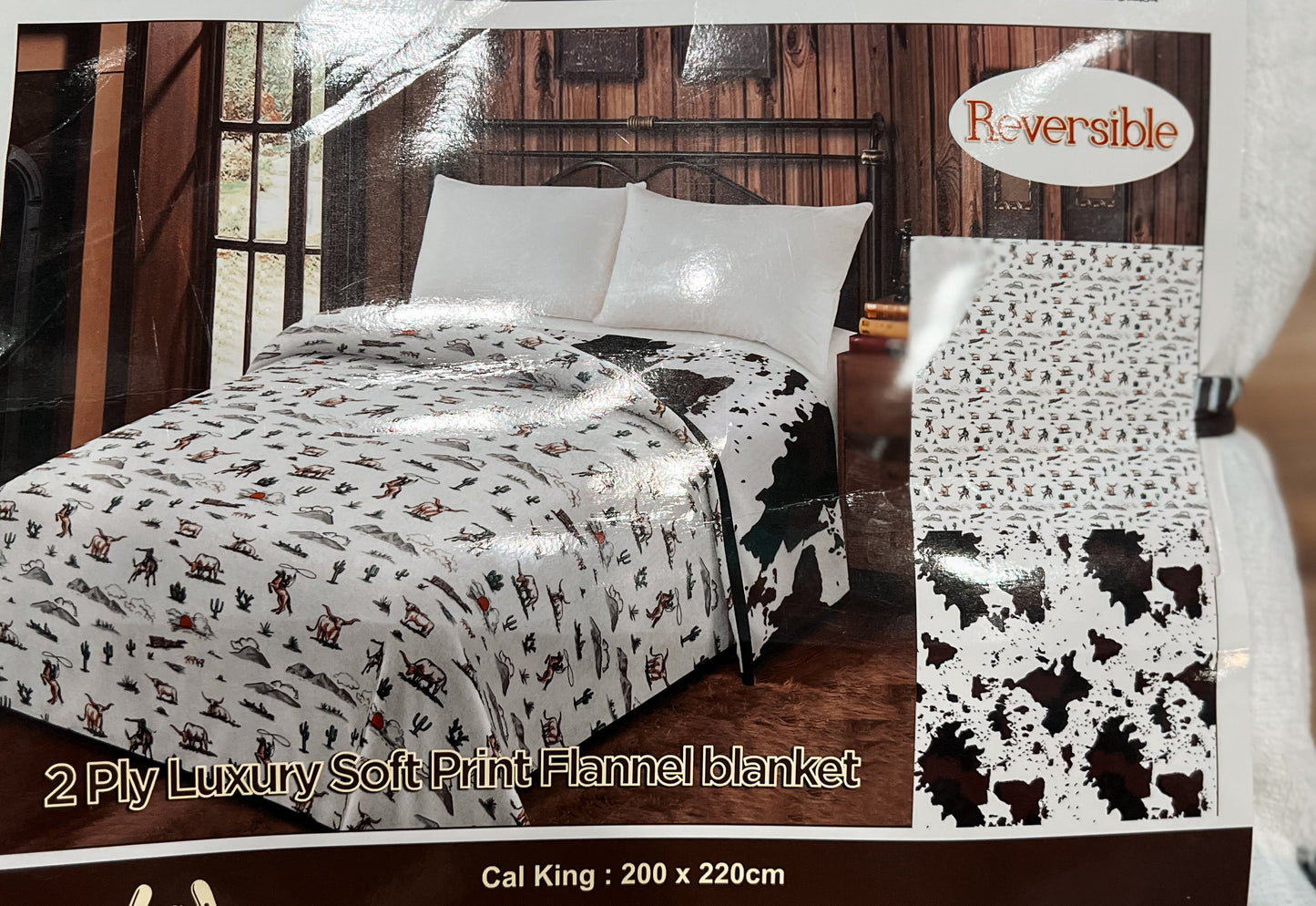 Reversible California King Throw Blanket