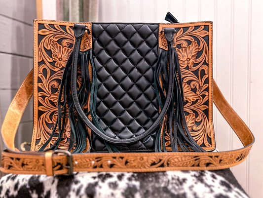 Old Money Quilted Tote Purse/Crossbody