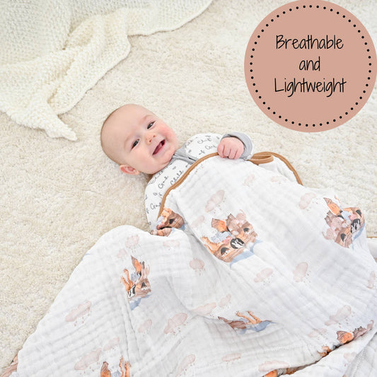 Noah's Ark Muslin Quilt Baby & Kids Blanket