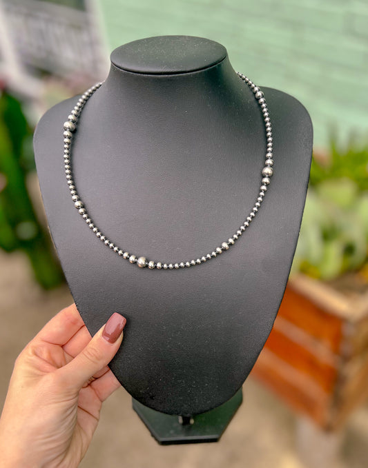 18” Graduated Sterling Silver Pearls