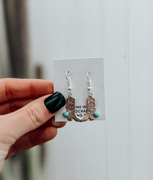 Authentic Turquoise Boot Earrings