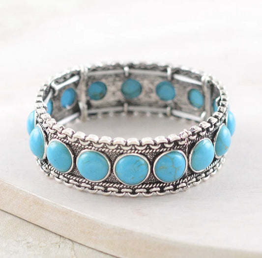 Semi Stone Stretch Bracelet