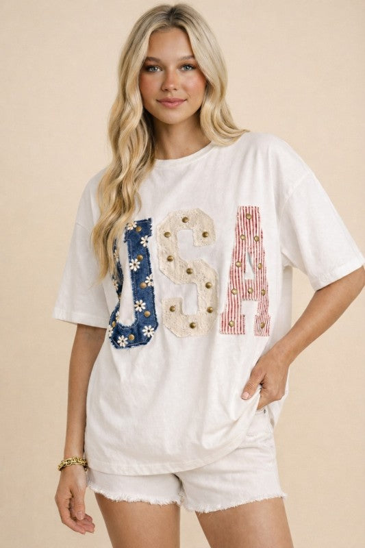 Patriotic Patchwork Tee