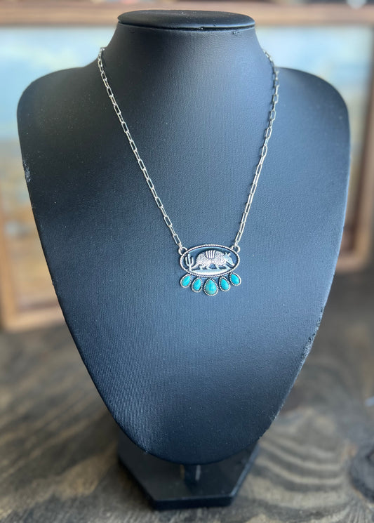 Turquoise Armadillo Necklace