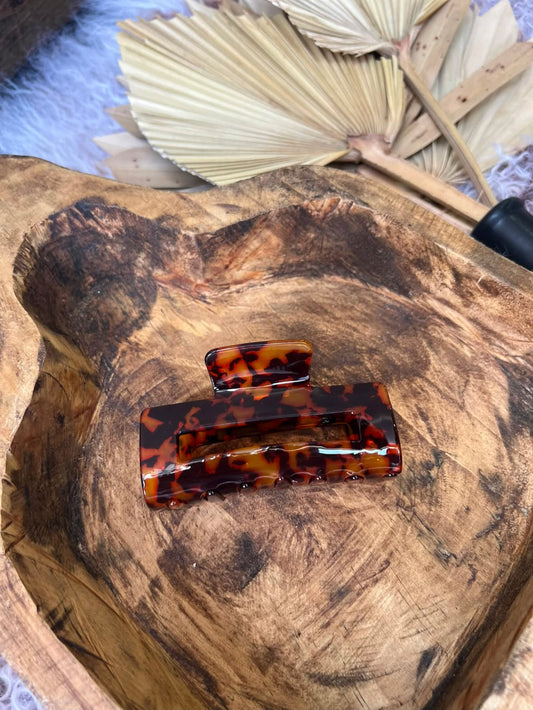 Marbled Rectangle Claw Clip