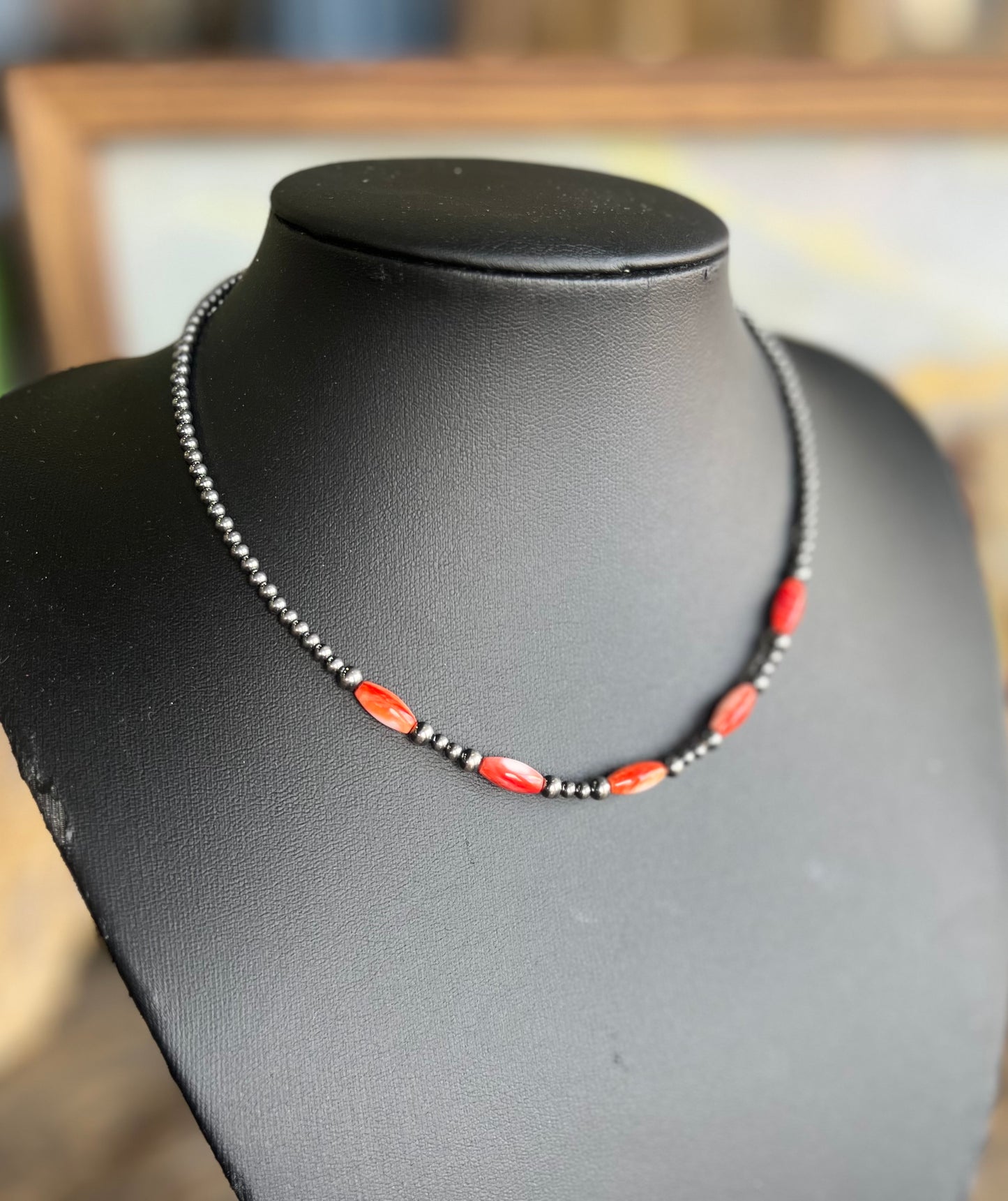 Orange Spiny Oyster Choker – 14.5”