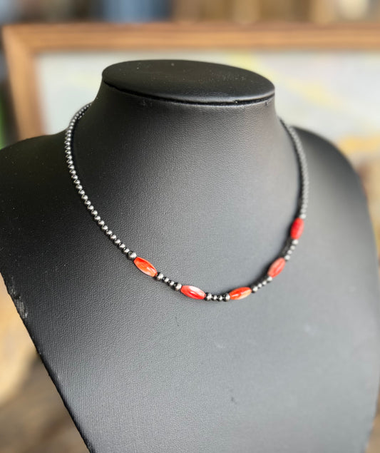 Orange Spiny Oyster Choker – 14.5”