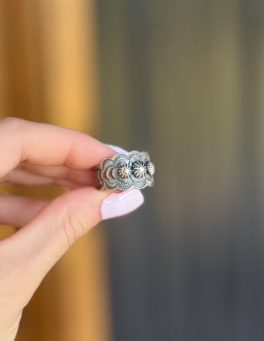 Sterling Silver Concho Ring *6.5
