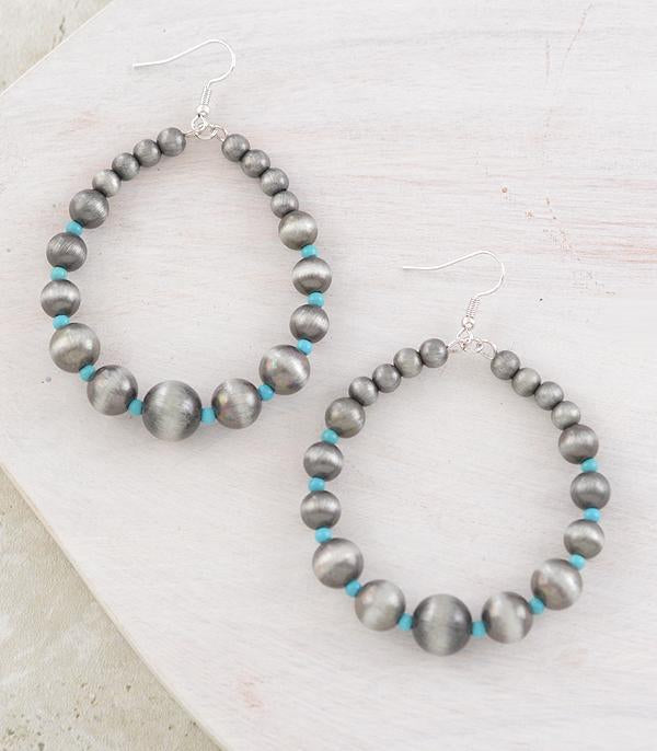 Navajo Pearl Hoop Earrings
