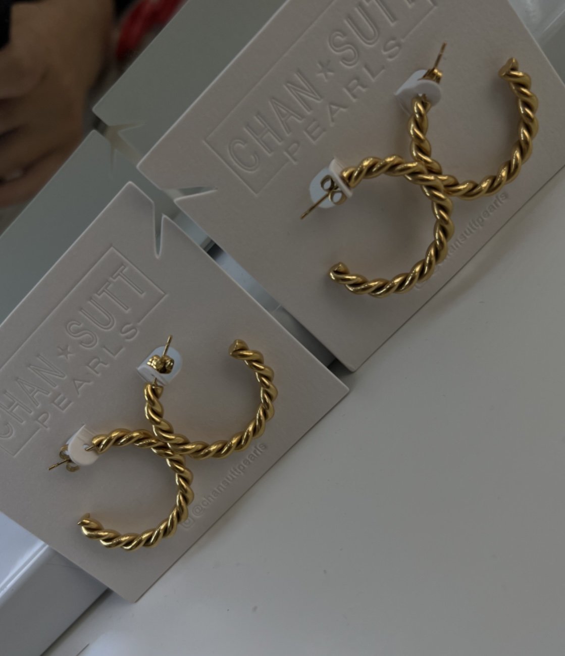 Medium Twist Hoops