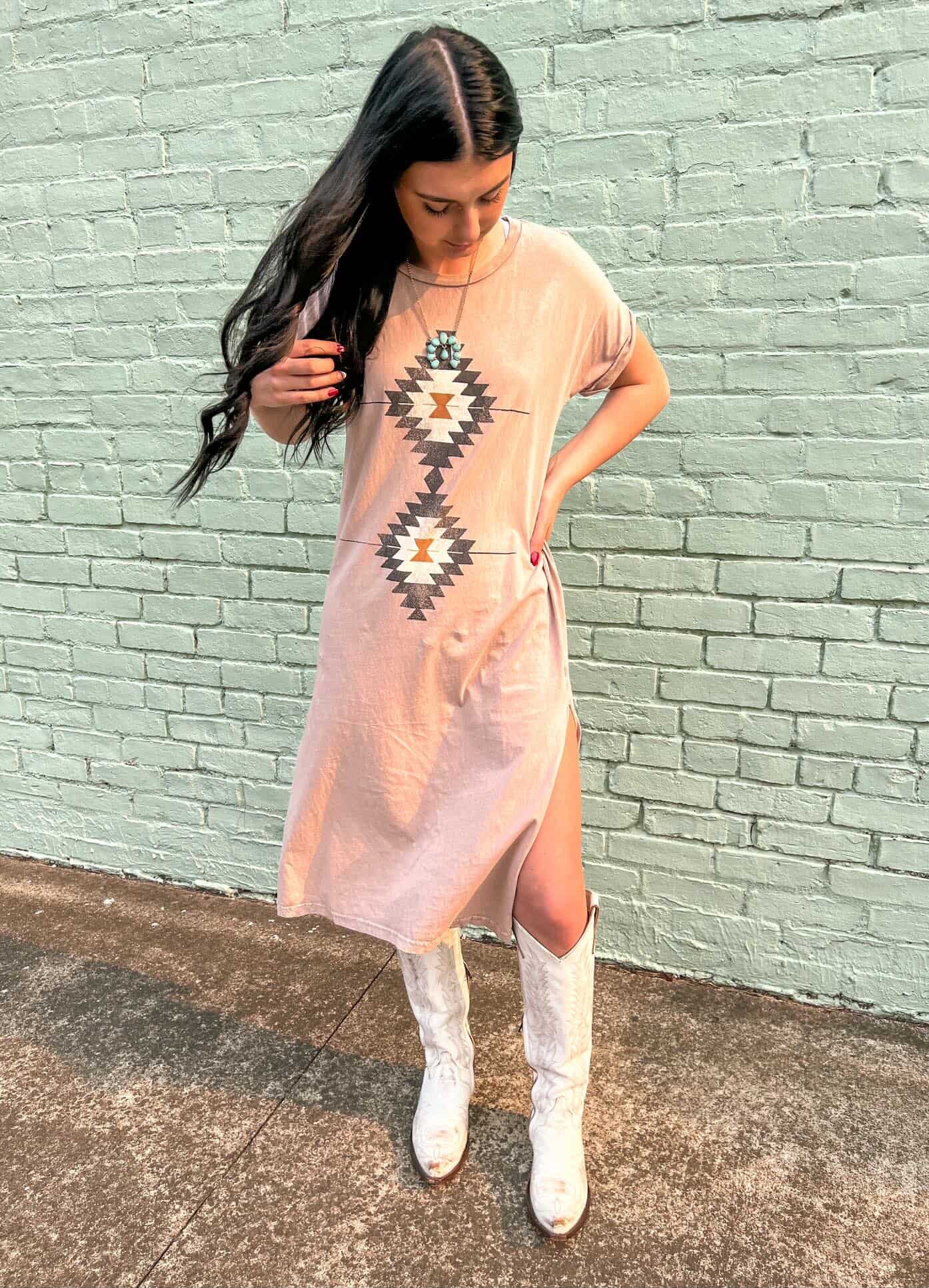 Aztec Tshirt Dress