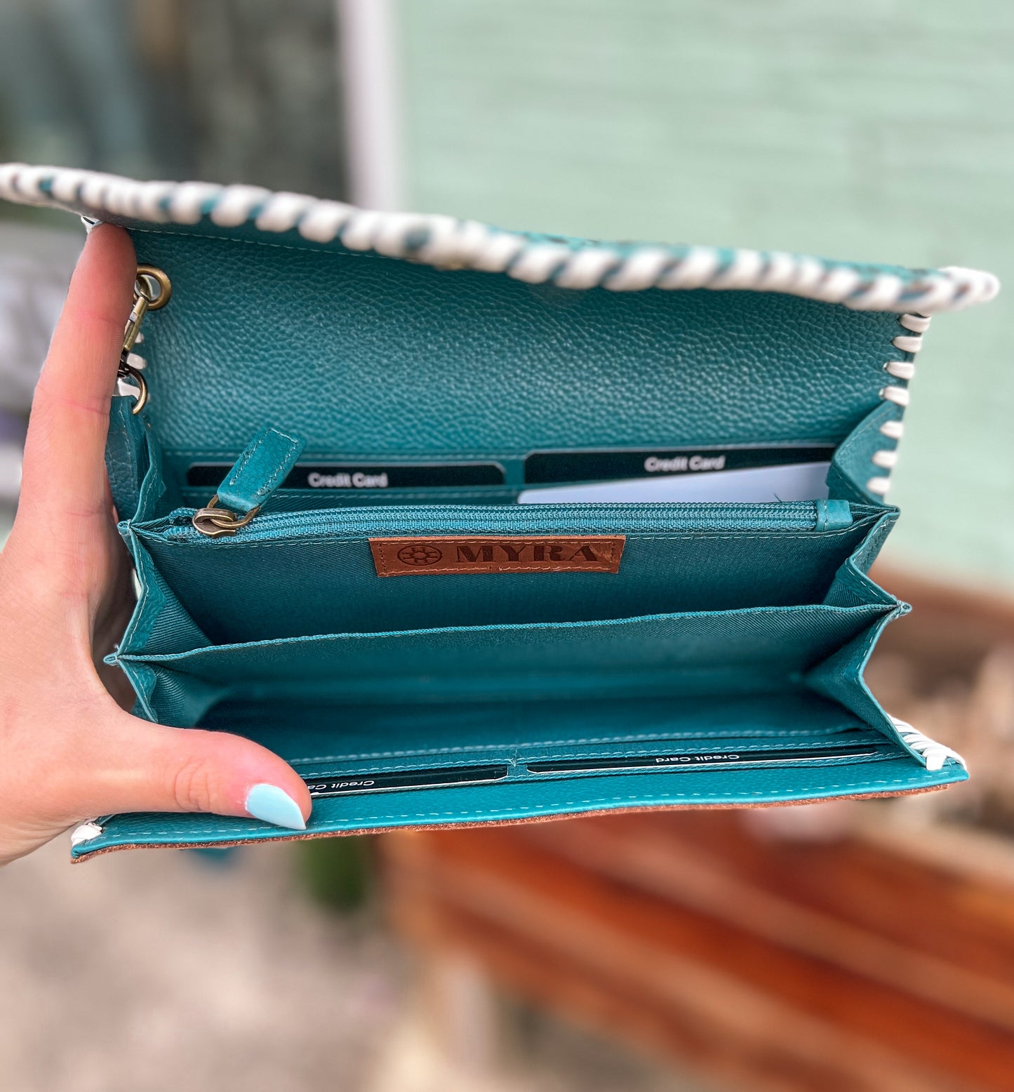 Desert Roses Wallet in Crimson *Blue
