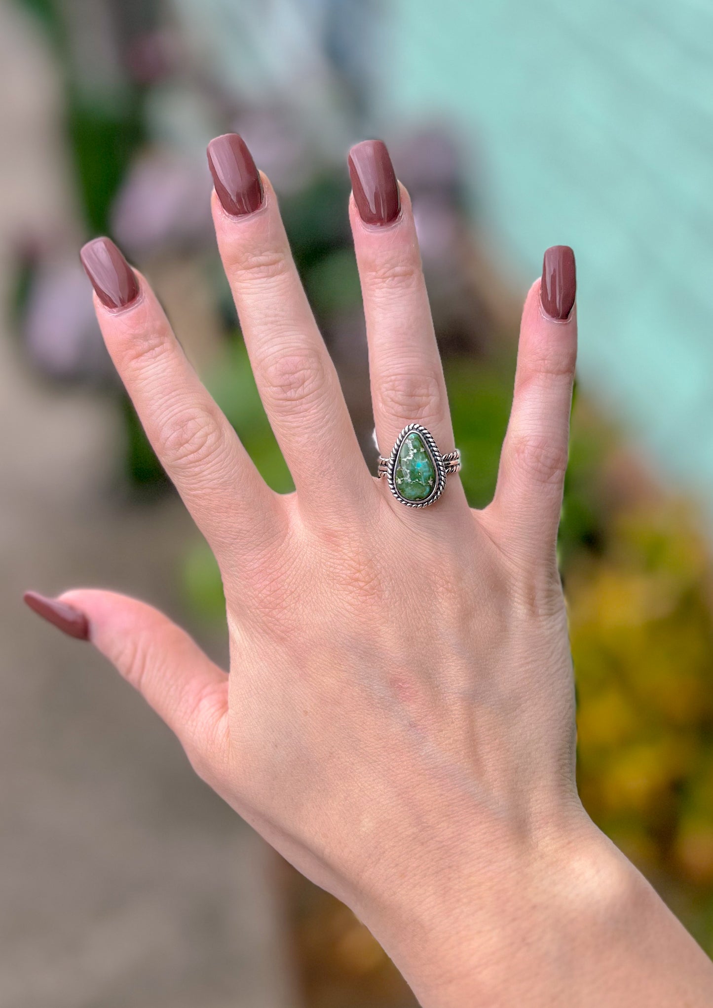 Soronan Gold Turquoise Ring Size 8