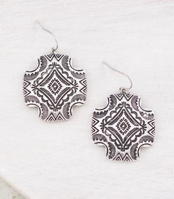 Cross Concho Earrings