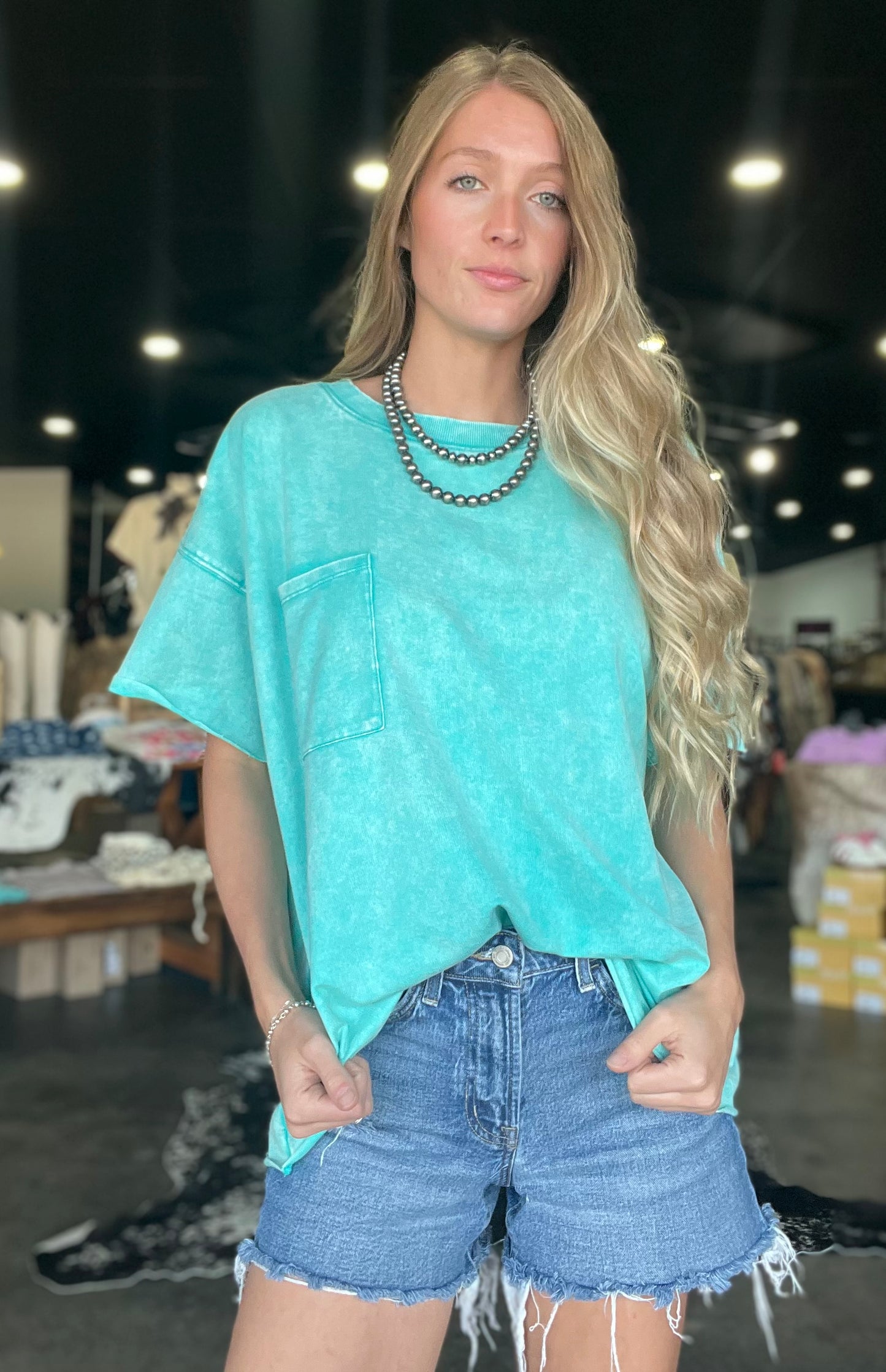 The Tilley Top *Turquoise
