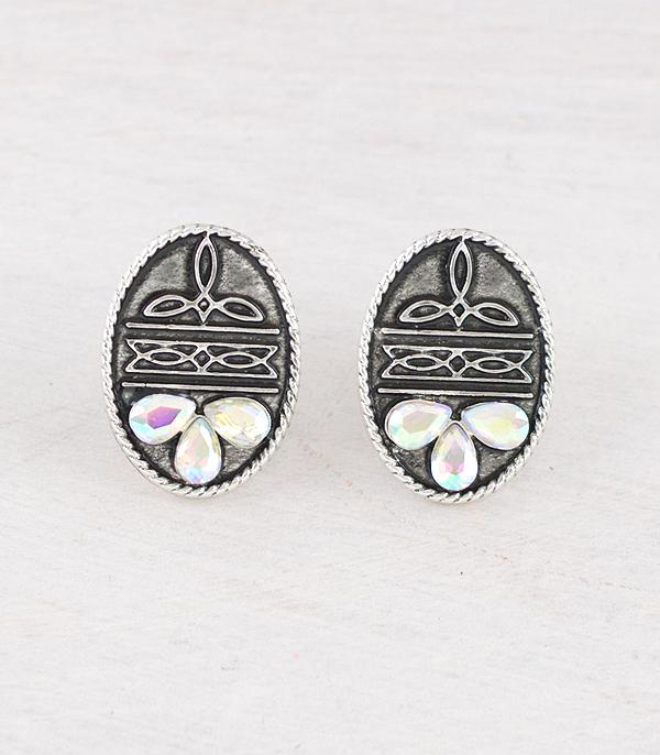 Boot Stitch Stud Earrings