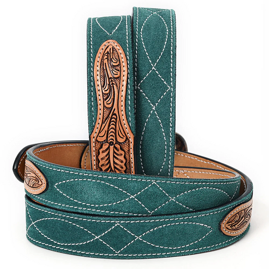 Green Suede Leather Belt