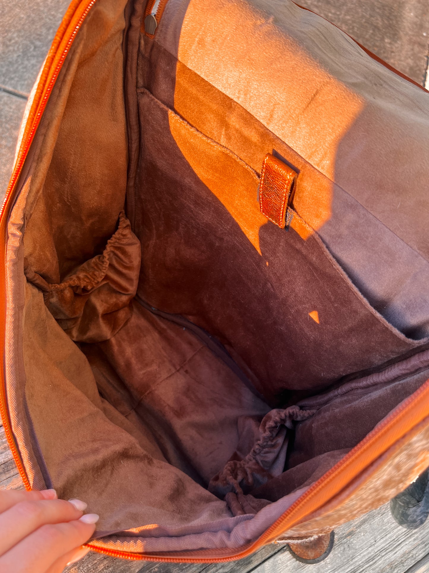 The Delilah Cowhide Diaper Bag Backpack