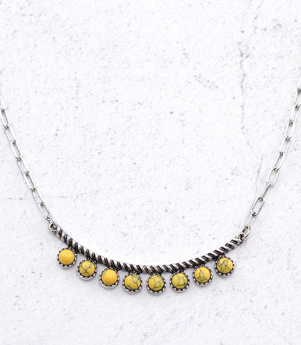 Stone Arched Necklace