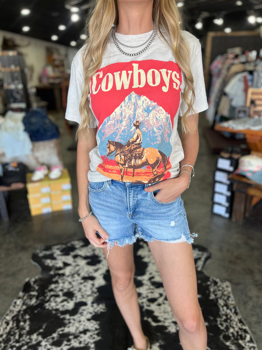 Cowboys Mountain Mineral Wash Graphic Tee