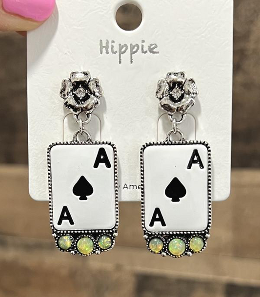 Ace Card Earrings