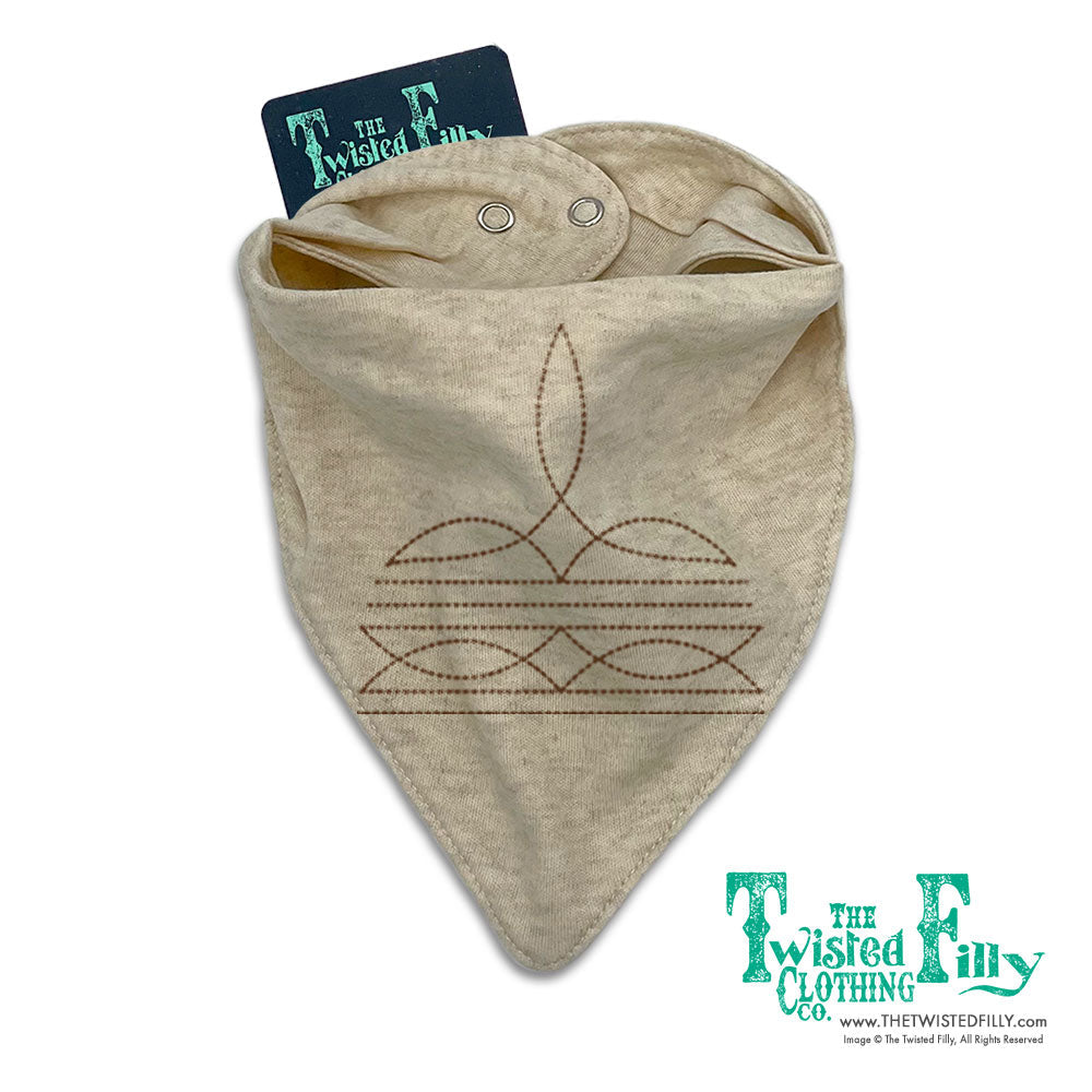 Boot Stitch Bandana Bib *Brown