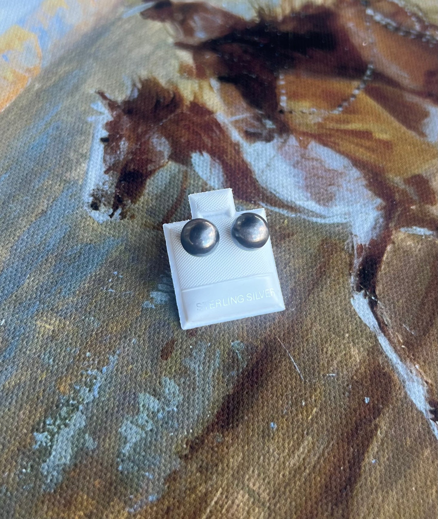 9 MM Navajo Pearl Stud Earrings