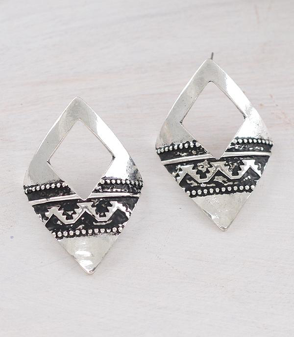 Aztec Diamond Earrings