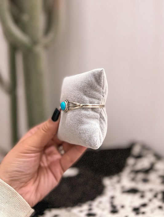 Esther White Authentic Turquoise Bracelet