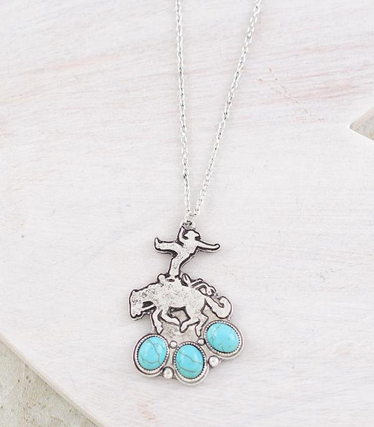 Cowboy Bronco Necklace