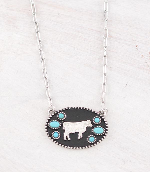 Turquoise Cow Necklace