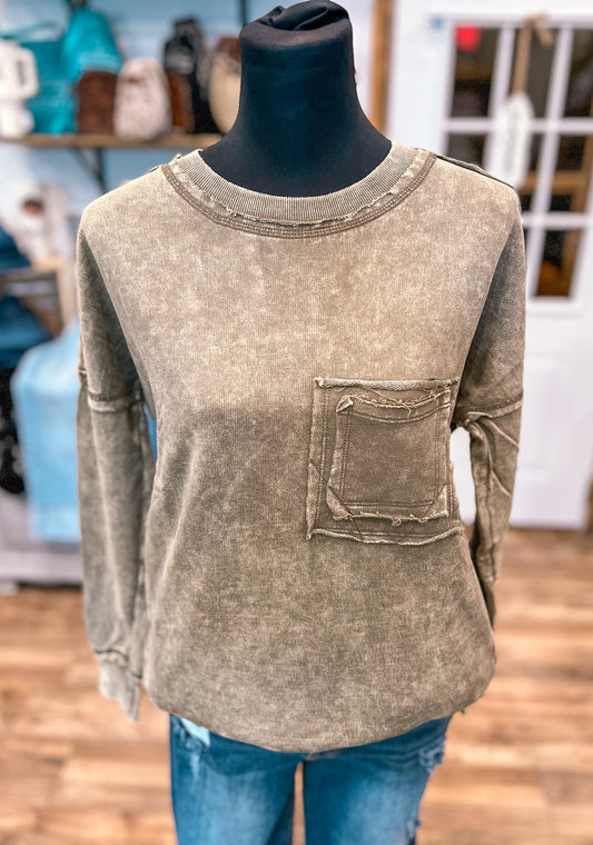 The Jessa Front Pocket Pullover *Mocha