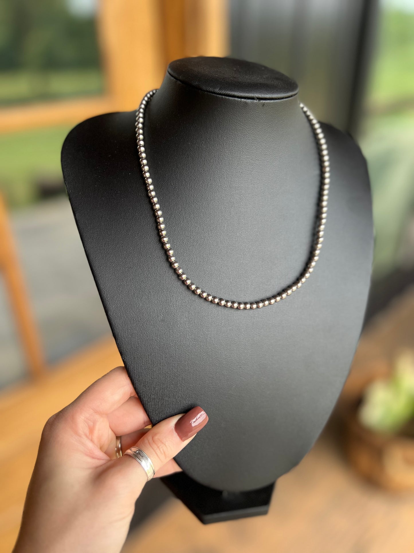 Silver Plated Pearls Necklace
