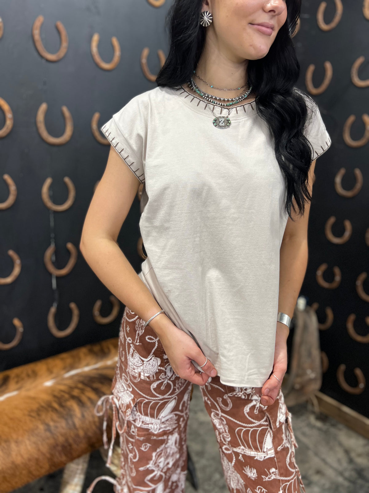 The Clara Top *Sand