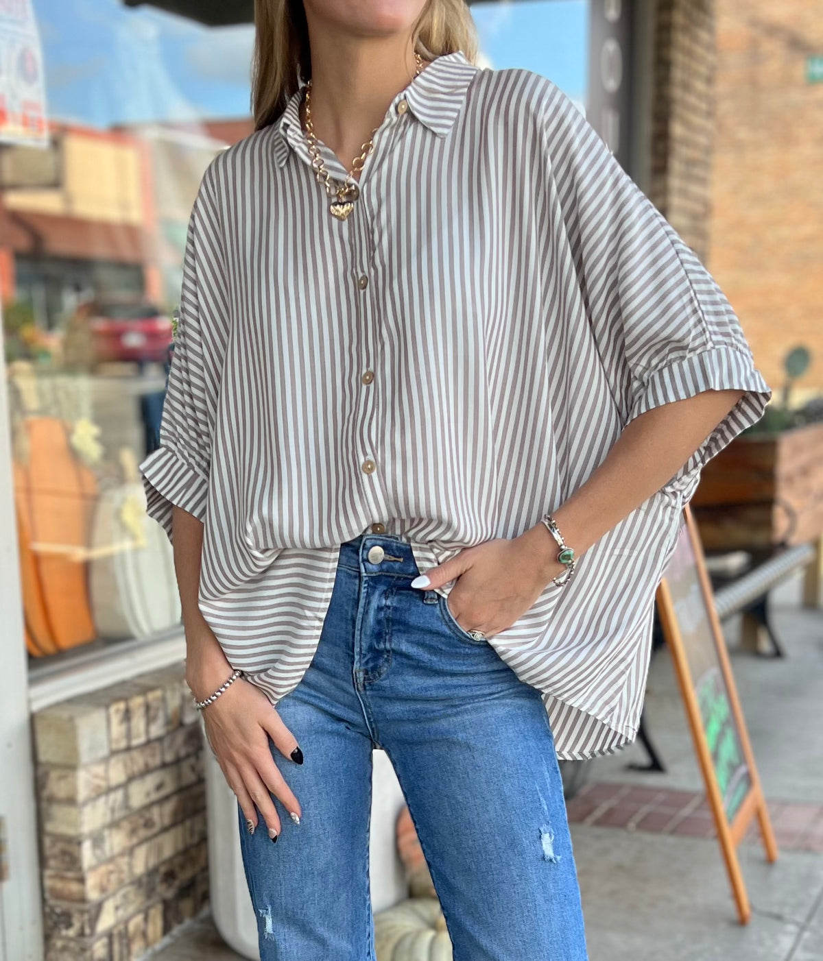 Plus* The Sunday Girl Top *Mocha