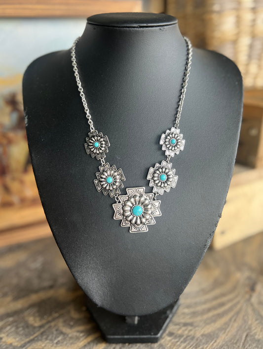 Aztec Concho Statement Necklace