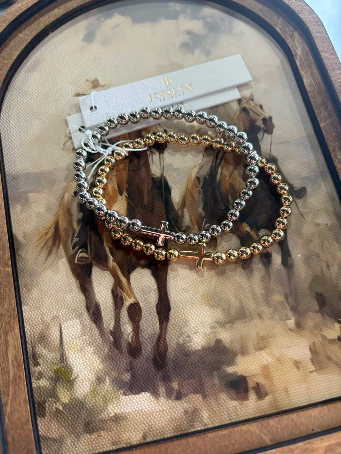 Cross Ball Chain Bracelet