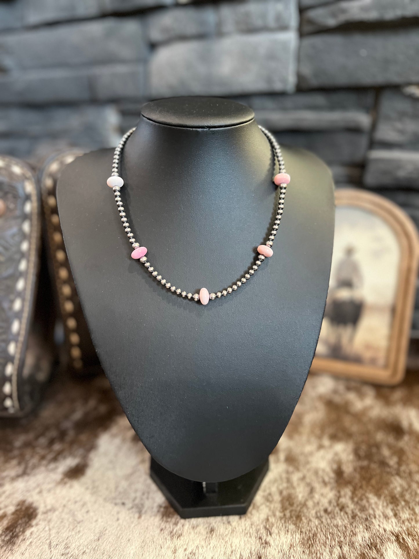 Pink Conch Saucer Necklace