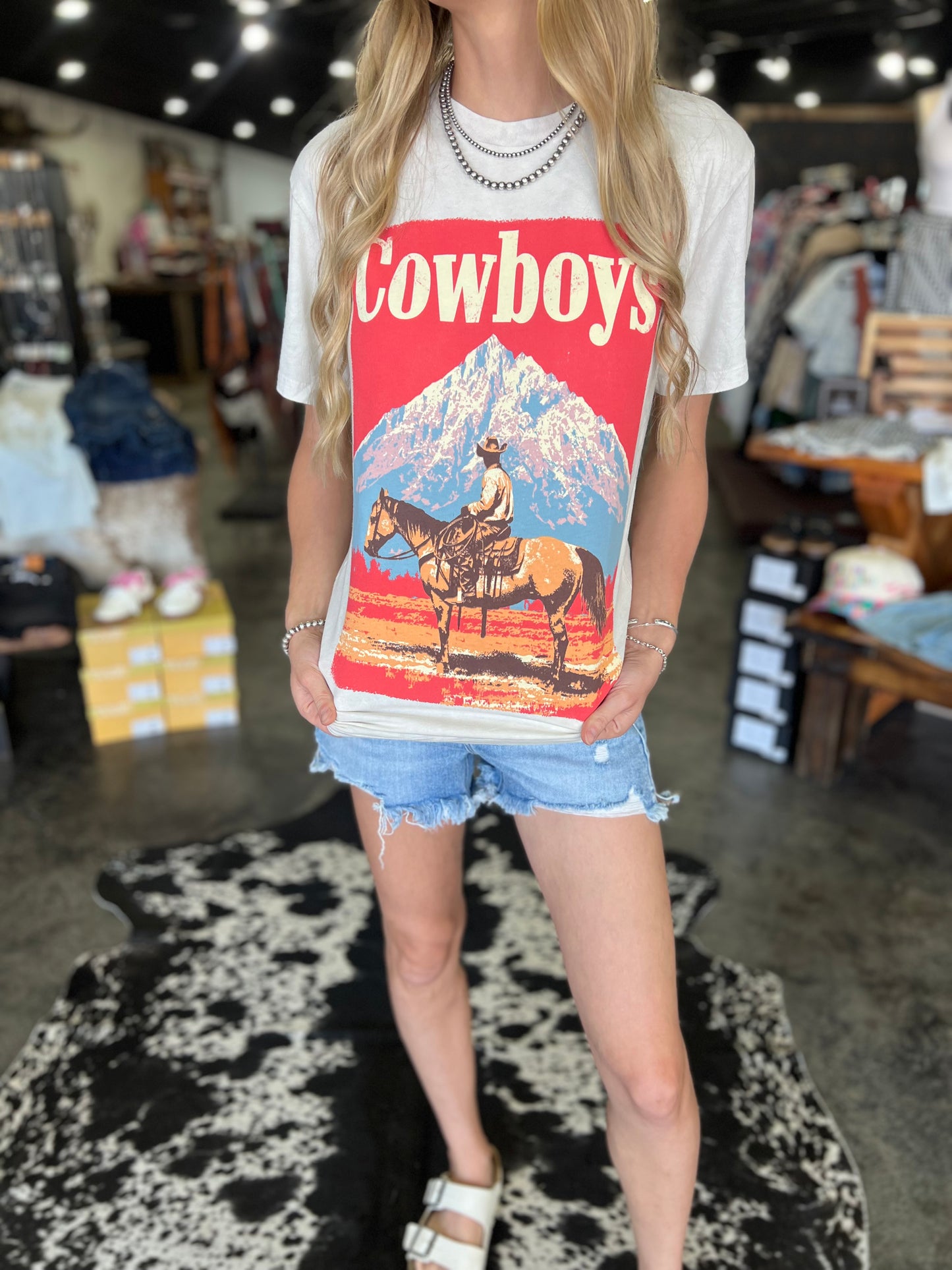 Cowboys Mountain Mineral Wash Graphic Tee